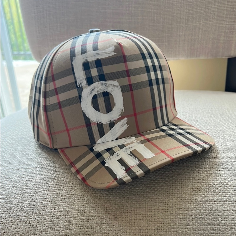 Burberry Tan and Black Plaid Hat
